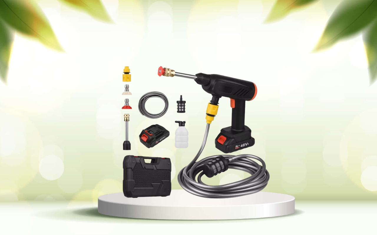 Scopri la pistola idropulitrice elettrica portatile per pulizie rapide e professionali